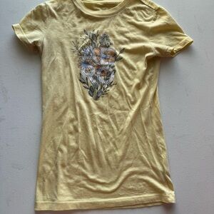 Aeropostale Classic Crew Yellow Tee | XS